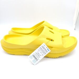 Hoka One One Ora Recovery Slide 3 Mens Size 13 Bright Yellow Passion Fruit